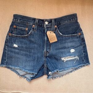 Levi's Blue Jean Shorts Distressed Vintage Style